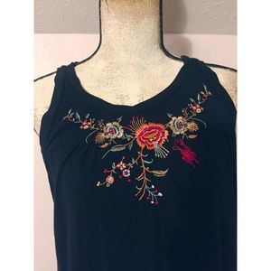 NWOT Johnny Was JWLA embroidered tank top